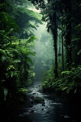 Fototapeta premium Venturing Through Verdant Jungles