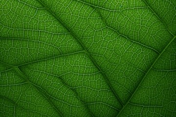Obraz premium Close up Green Leaf Texture, Macro Leaves Texture Background, Green Leaf Macro photography, AI Generative