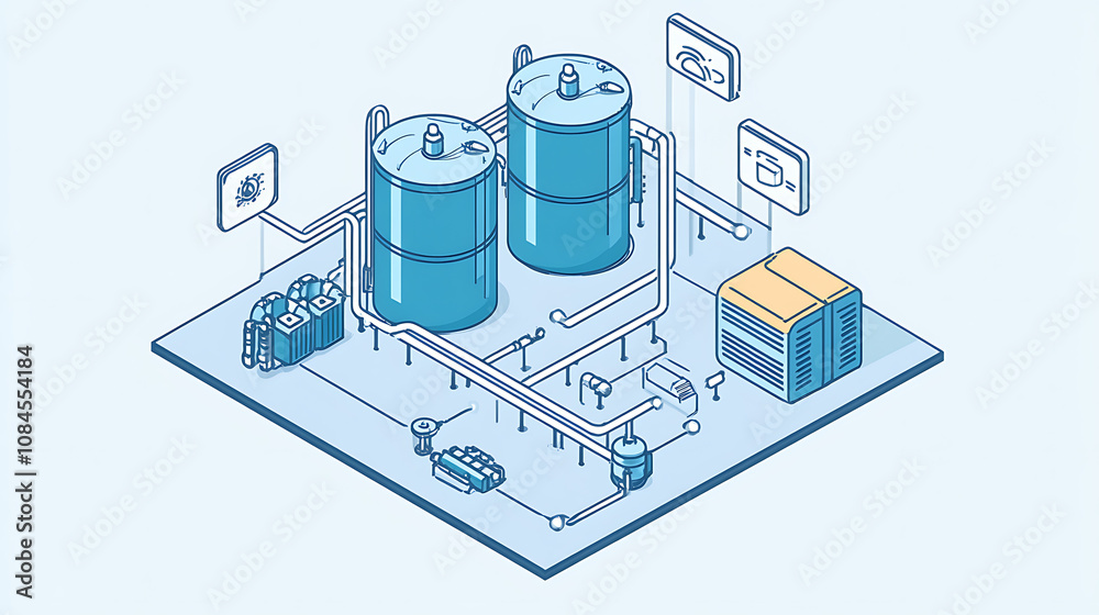 Poster Big Data Structuring and Map Reduce Process Illustration