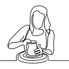 Potter Line Art