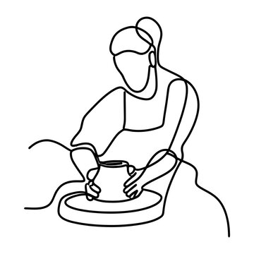 recommend clip art: Potter Line Art