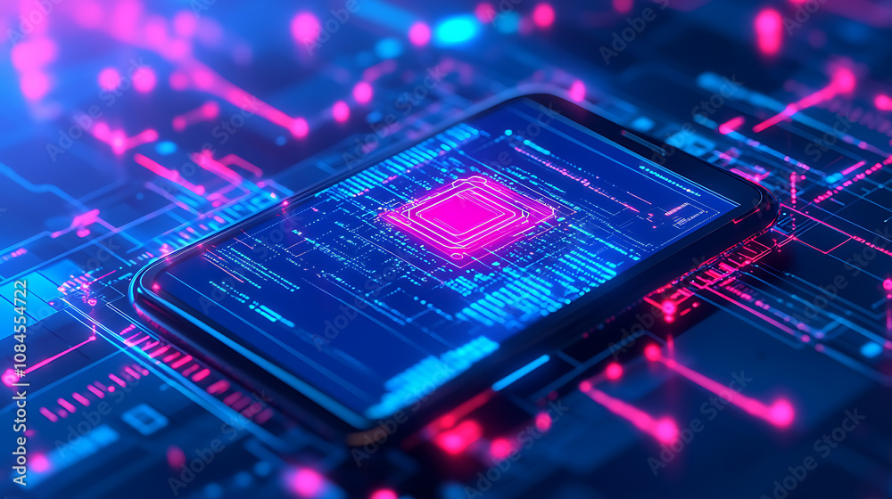 Aufkleber An illustration of App Modernization concept, showcasing the evolution of technological application development with a focus on artificial intelligence growth and digital transformation