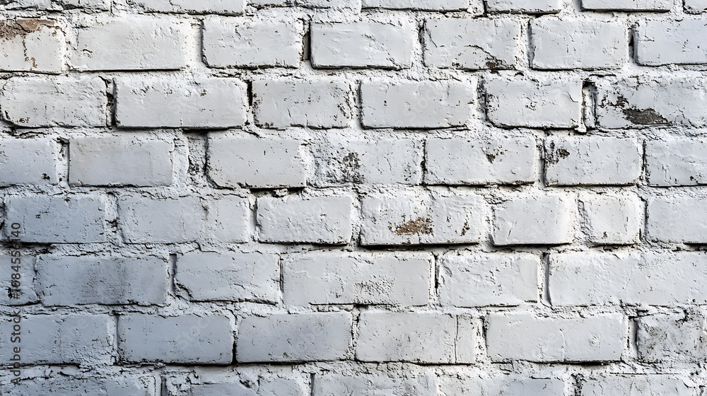 Poster an abstract and weathered texture, combining light gray stucco with aged paint on a brick wall, suit