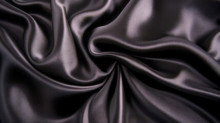 Obraz premium Black Silk Satin Surface Background