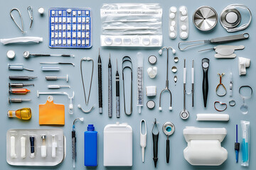 medical themed backgrounds like medical symbols equipment 

