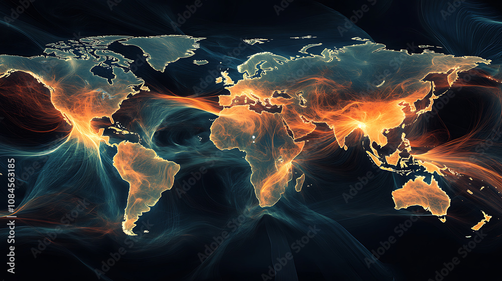 Poster Worldmap Big Data Visualization and Machine Learning