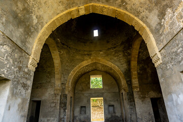 Naklejka premium Khan's summer residence in Nardaran 14th century, Azerbaijan - 2024