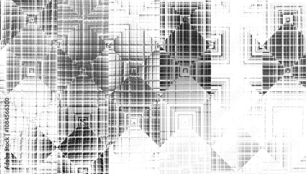 Aufkleber Modern abstract transparent background texture with layers of black and gray transparent material in triangle diamond and squares shapes in