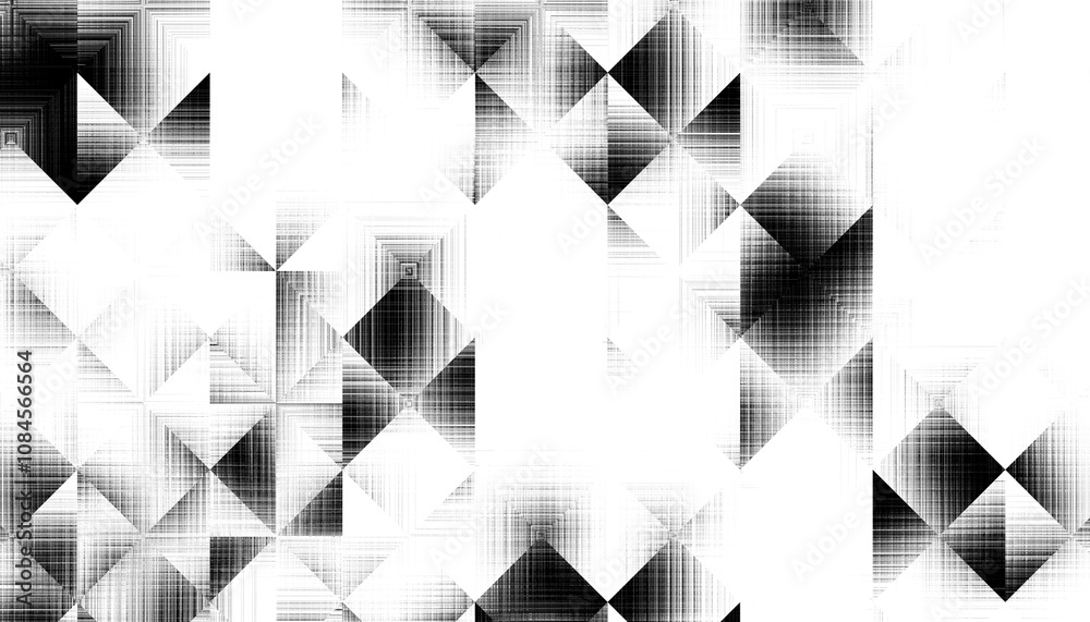 Aufkleber Modern abstract transparent background texture with layers of black and gray transparent material in triangle diamond and squares shapes in
