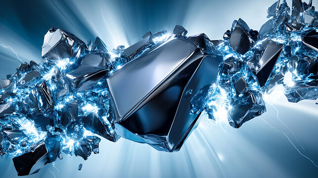 An osmium fragment, a metallic chemical element belonging to the group of platinum metals, is depicted, highlighting its usage in electrical conductors