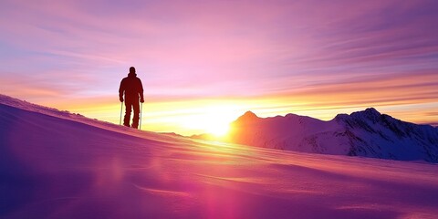 Obraz premium snowboarding and skiing concept