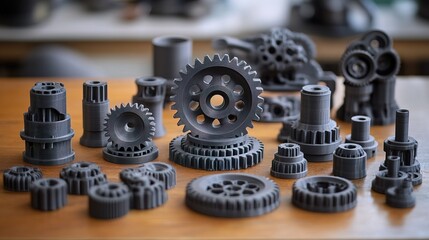 Gears and machinery new parts with 3D printing