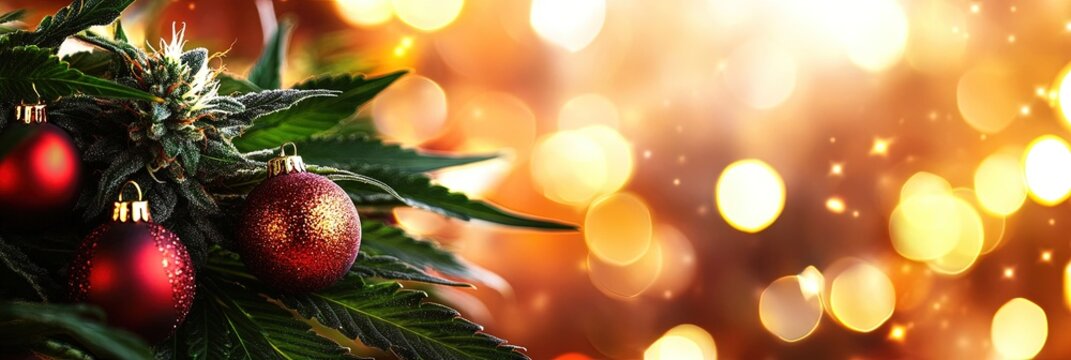 cannabis plant, christmas