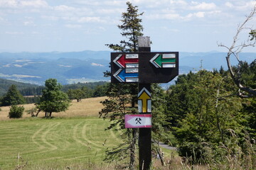 Panorama view Komáří Hůrka in tschechien