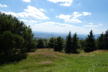 Panorama view Komáří Hůrka in tschechien