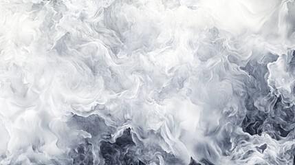 A black and white photo of smoke particles suspended in the air