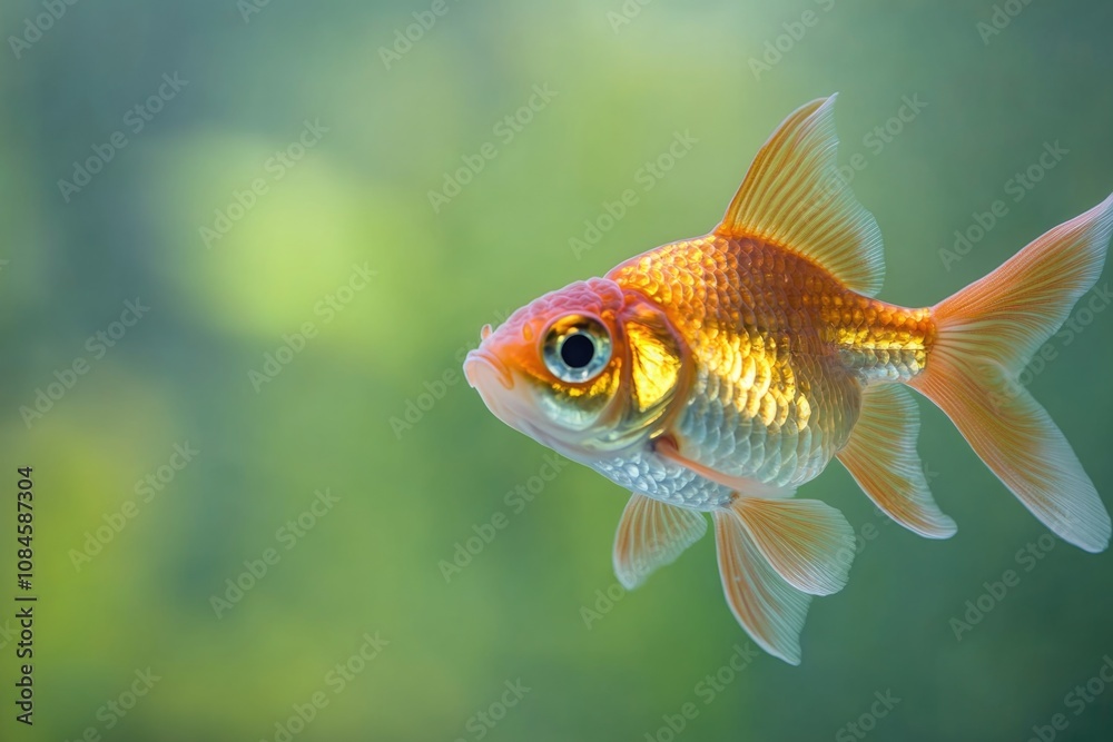 Poster A close-up image of a fish with a blurred background