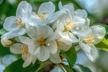 Fototapeta premium A close-up view of a bouquet of white flowers