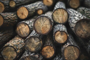 A pile of logs sitting on a table
