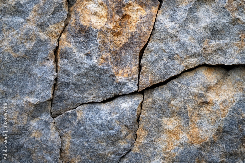 Poster a close-up of a rocky surface with visible cracks