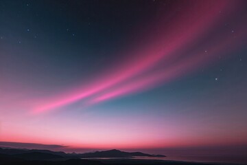 Ethereal Gradient Sky with Enchanting Pink Light at Dawn