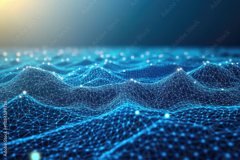 Poster A computer-generated image of the ocean with waves and sea water