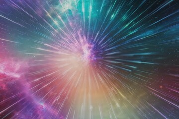 Fototapeta premium Luminous Cosmic Gradient Backdrop with Ethereal Color Blend and Radiant Effects