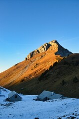Hike up the Fronalpstock mountain in the canton of Glarus. Beautiful autumn atmosphere with the...