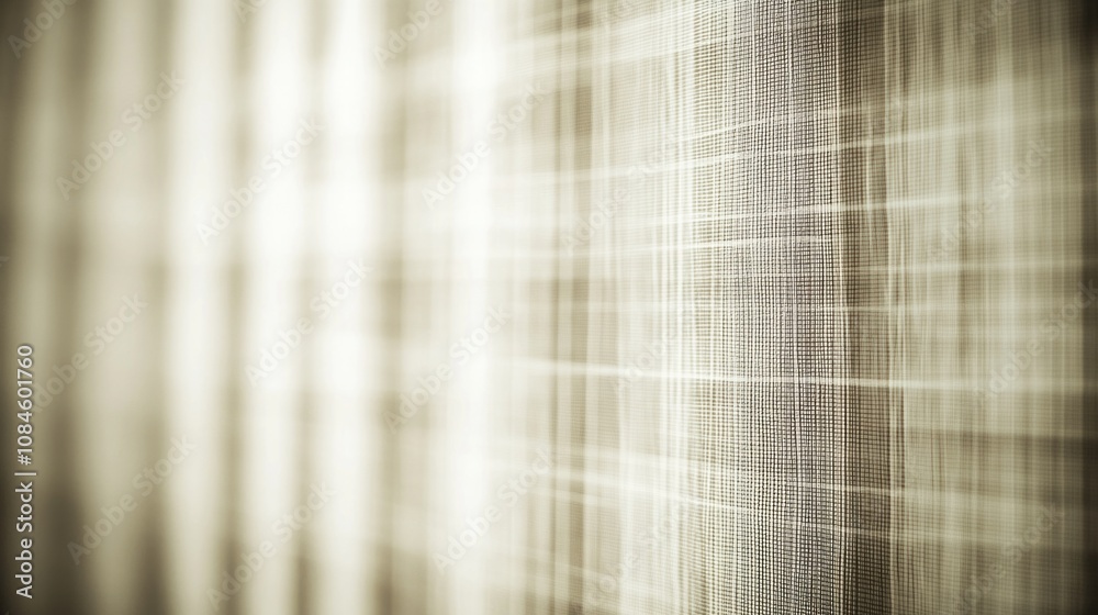 Poster close-up shot of a curtain with a light shining through, creating a warm and cozy atmosphere