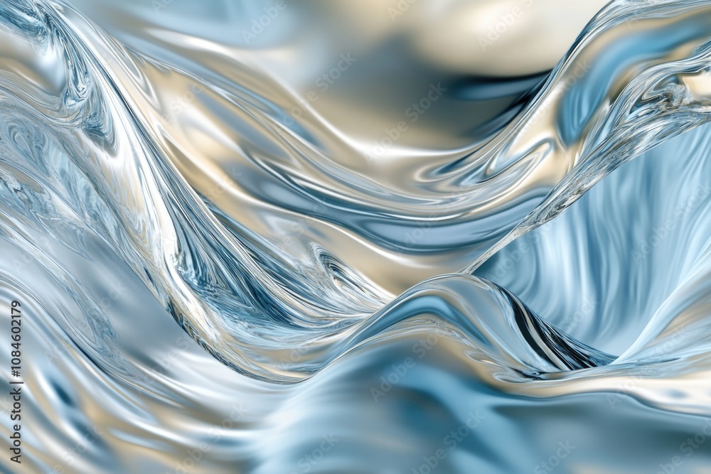 Poster a close-up shot of a blue and silver background, ideal for use in designs where a subtle shine is ne