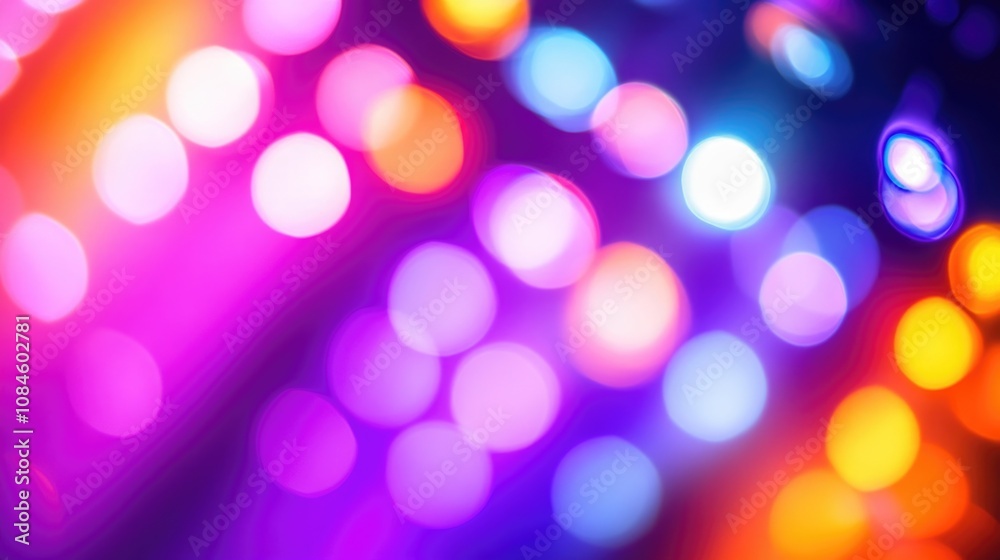 Aufkleber A blurred image of multiple strings of lights, ideal for representing a festive atmosphere or background