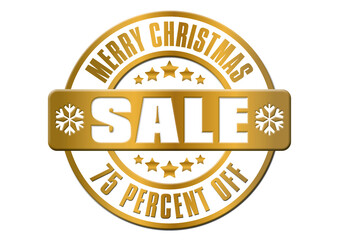 75-percent-off-Ho-Ho-Ho-Merry-Christmas-SALE-golden-sticker