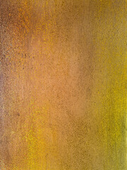 Background of rustic style with abstract golden yellow gradient handcraft paper flakes. Handmade brown textured Styrofoam with paper dust for decoration. Rough texture surface with vintage style.