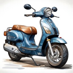 scooter isolated on white