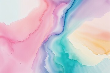 Fototapeta premium Soft Pastel Watercolor Abstract Background with Gradient Wash and Tranquil Texture
