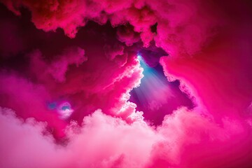 Fototapeta premium Whimsical Atmosphere of Vibrant Pink and Magenta Haze