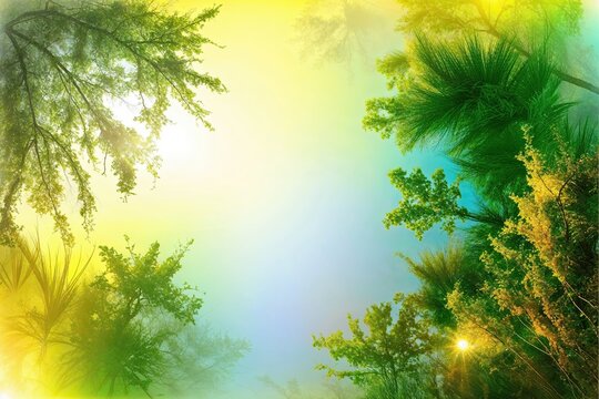 Sunlit Nature Inspired Abstract Design with Light Gradient and Vibrant Texture