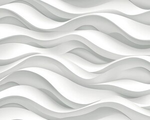 Obraz premium A seamless white wave pattern wallpaper featuring horizontal textures, ideal for trendy interior decoration