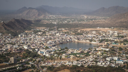 The architecture of Pushkar in India