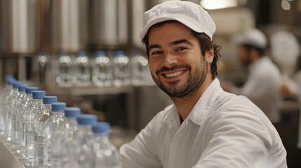 portrait of a man in a factory