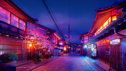 Obraz premium japanese street at night