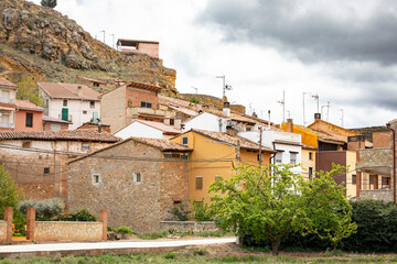 a view of Villel, province of Teruel, Aragon, Spain