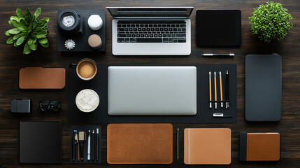 Work area, office, abstract background