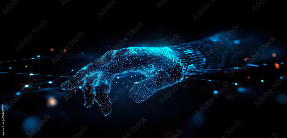 Poster cyber security fingerprint authentication with double locking digital padlock