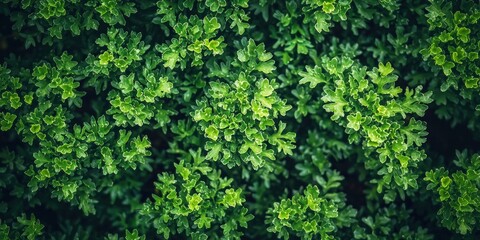 Lush Green Foliage Close-Up with Detailed Leaf Structure