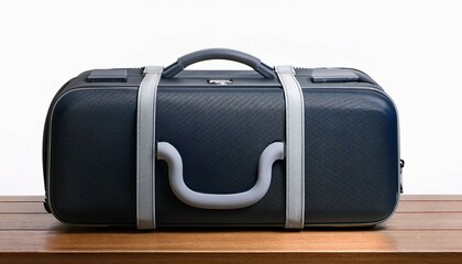 Naklejka premium black suitcase isolated on white