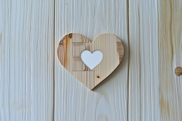 A heart shaped out of wood with copy space