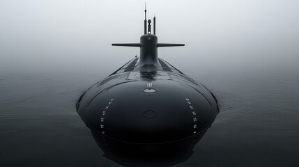 a black submarine on a white background
