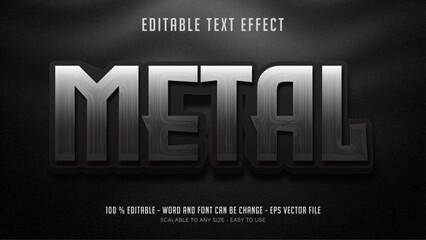 metal editable text effect