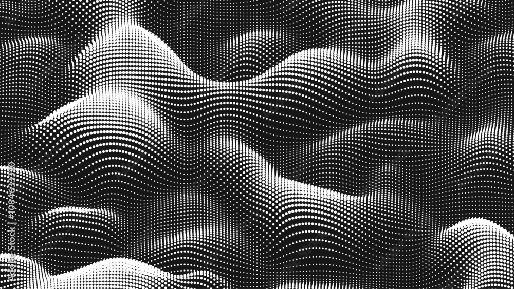 Canvas Prints point wave noise texture. abstract dot background. technological cyberspace background.